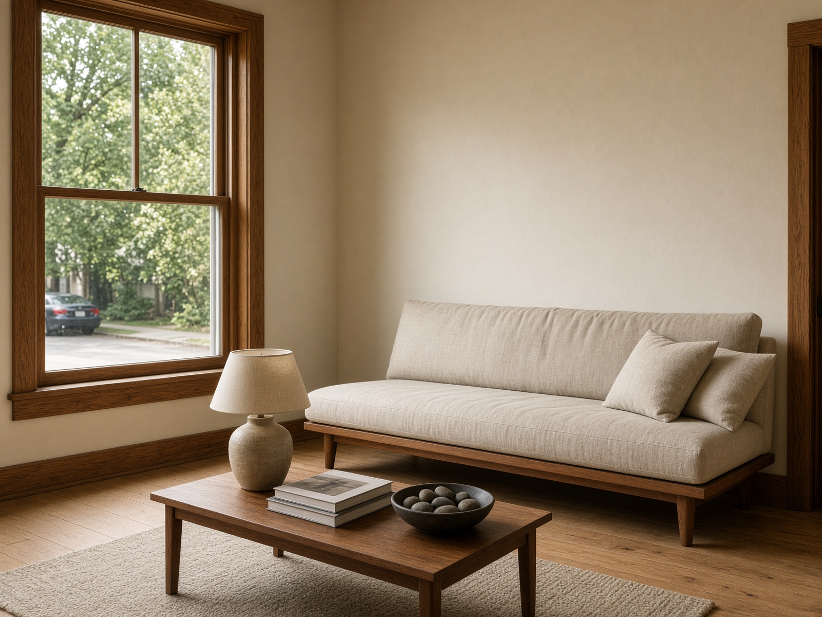 A calm, light-filled waiting room in the Aurikear clinic